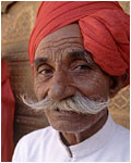 Man with a big Moustache in Rajasthan
